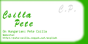 csilla pete business card